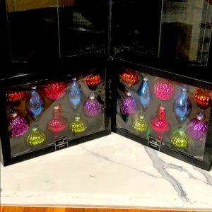 *SET OF 2* NWT Multi-colored Glass Ornaments
